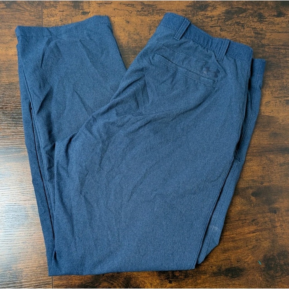 Under Armour Woven Golf Pants Flat Front 38/31 (Tag 40/32) Blue